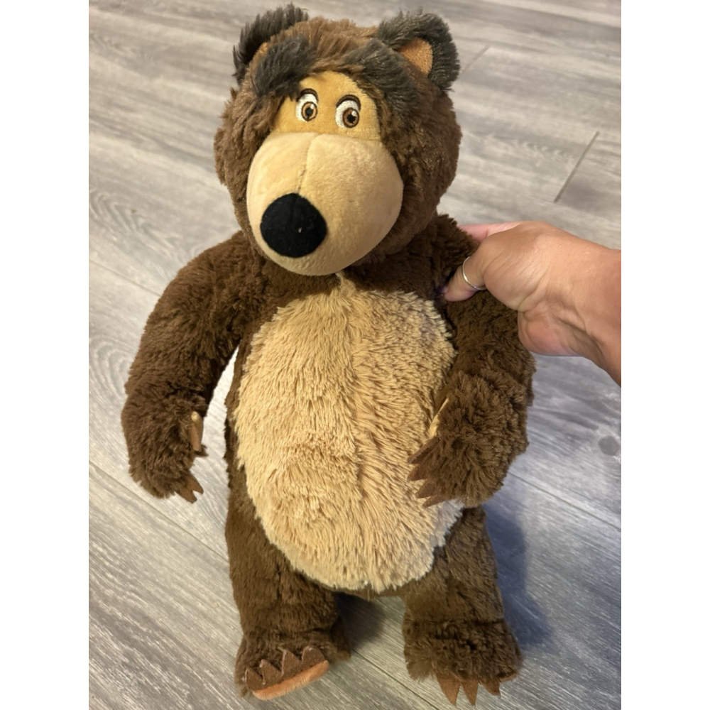 Masha And The Bear Shake & Sound Laughing Bear 16" Plush Animaccord/Simba Rare
